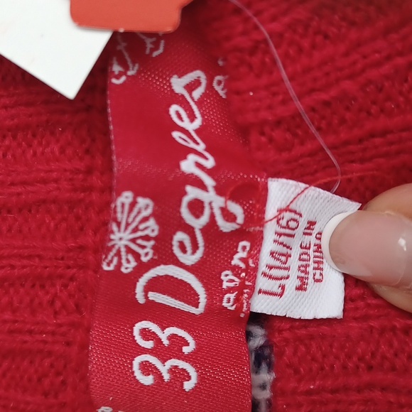 33 Degrees YETI SET GO Christmas Long Sleeve Ugly Sweater Gamer Youth LRG 14/16 - Picture 5 of 6